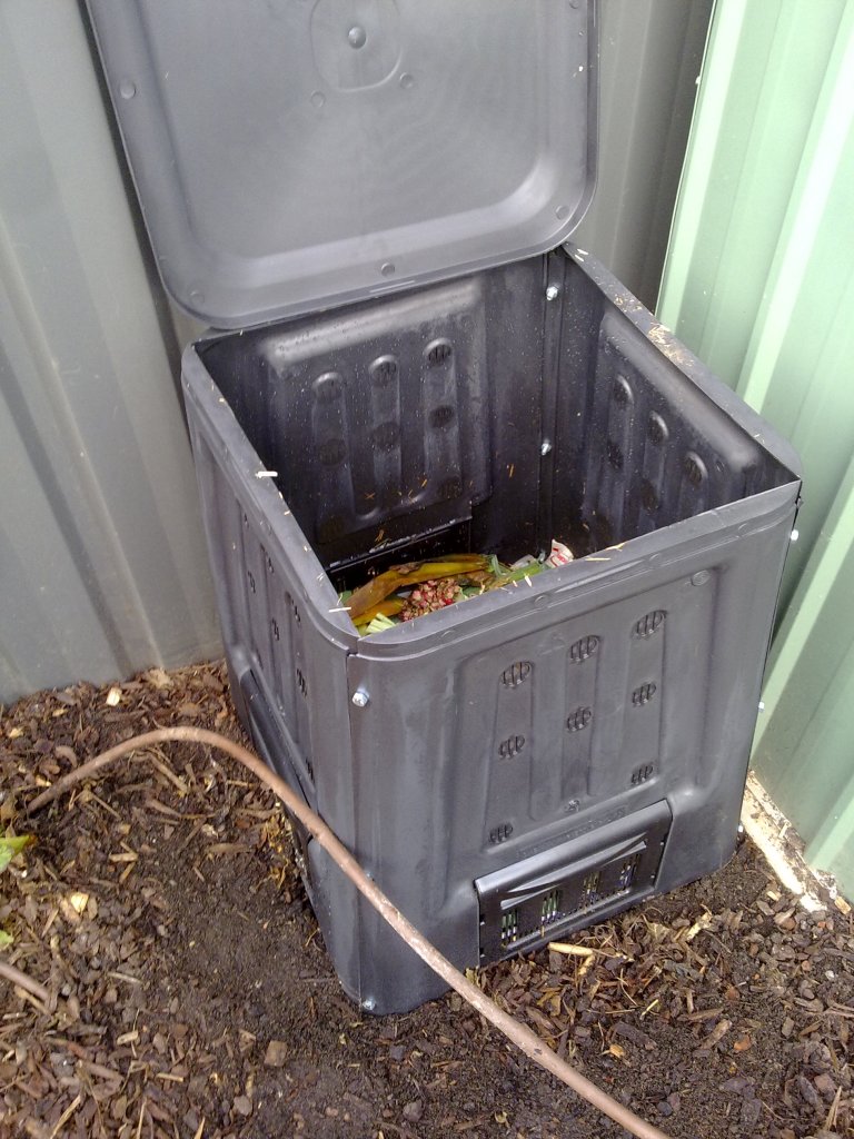 Compost bin or compost stack will happily take the coffee grounds for the garden