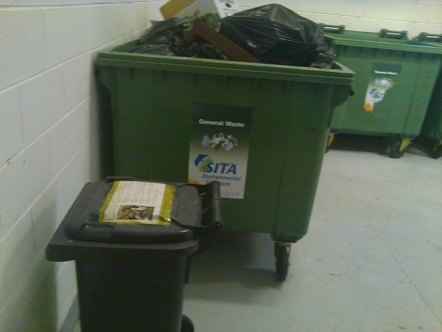 collecting coffee grounds at the office is easy once setup