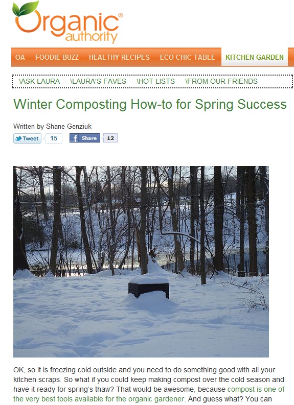 a composting post that went onto the site organic authority