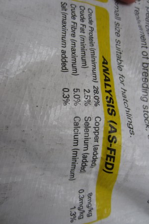 commercial feed for Japanese quail