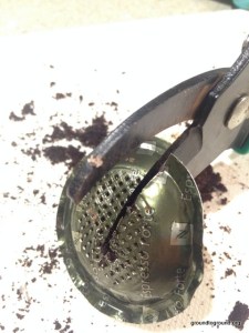 garden cutter coffee grounds pod 